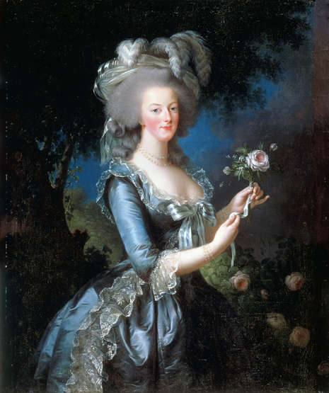 1783. Marie Antoinette in blue dress