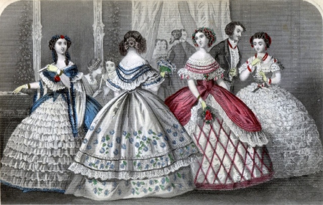 1860s evening dress