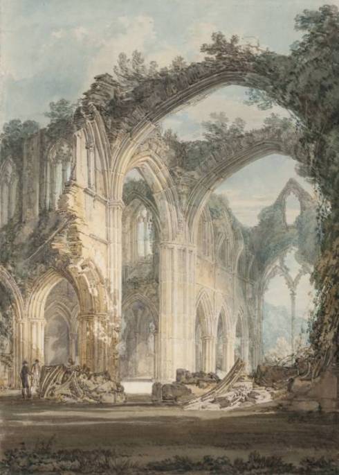 The Chancel and Crossing of Tintern Abbey, Looking towards the East Window 1794 by Joseph Mallord William Turner 1775-1851