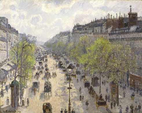 1897. Le Boulevard de Montmartre, Matinée de Printemps by Pissaro