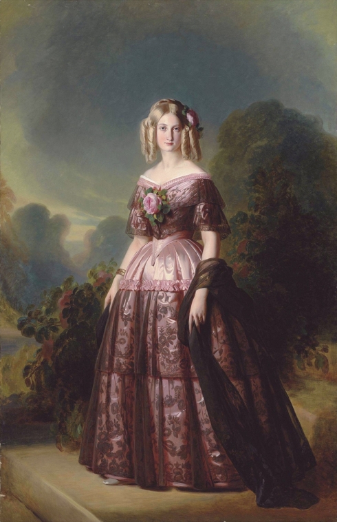 1846. Marie-Caroline de Bourbon-Siciles, duchesse d'Aumale by W.