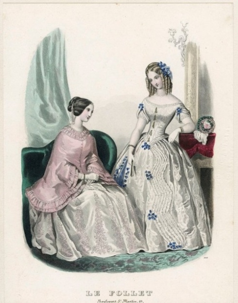 1847. evening dresses, Le Follet, february