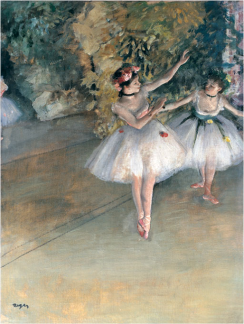 1874. Edgar Degas, Two Dancers on a Stage