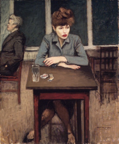 1946. Café Scene - Raphael Soyer