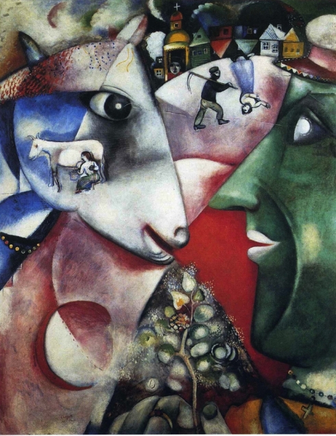 1911. I and the Village by Marc Chagall